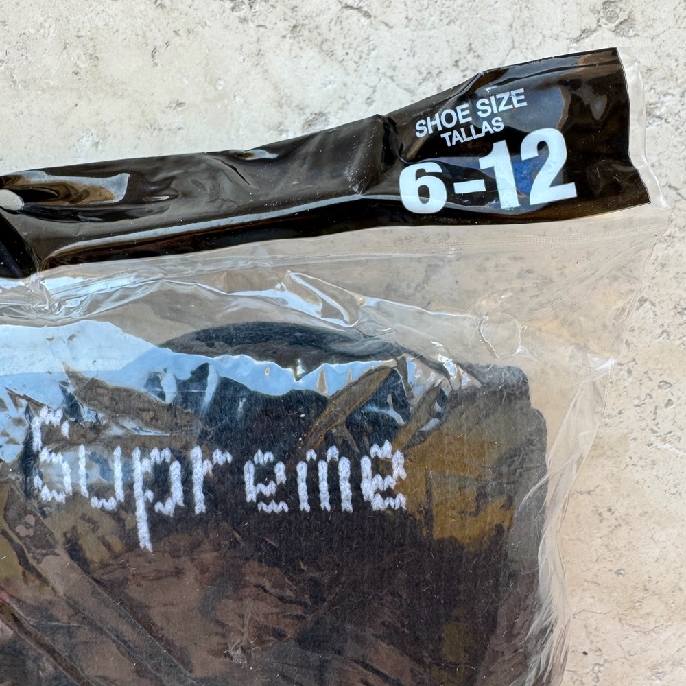 Supreme x Hanes Black Crew Socks